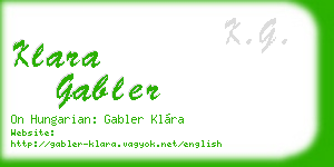 klara gabler business card