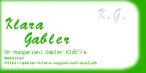 klara gabler business card